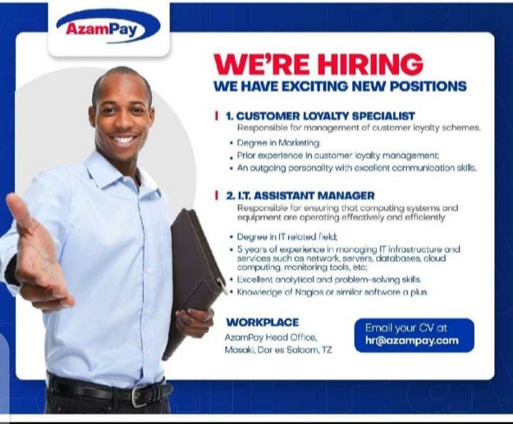 New Job Vacancies At Azampay, August 2020