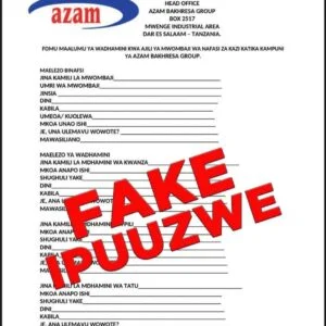 Azam Notice About Fake Job 