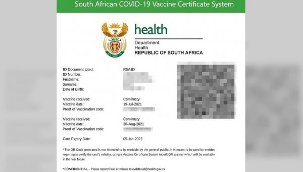 Vaccination Certificate Download (vaccine.certificate.health.gov.za)