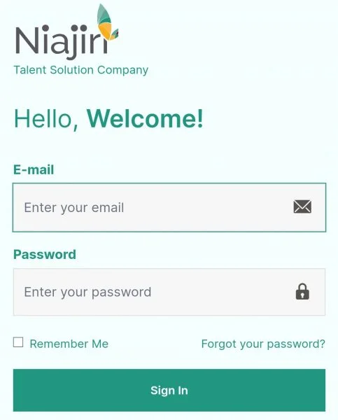 Niajiri Portal Sign & Register