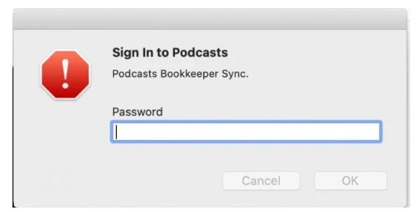 Sign In To Podcasts Pop Up