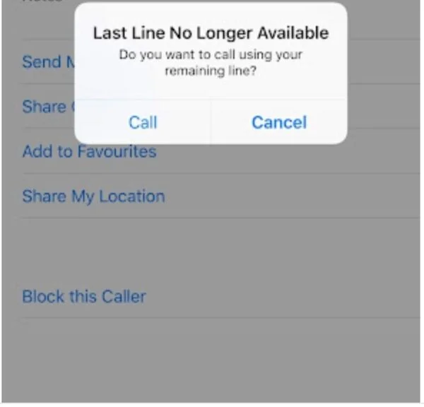 Last line no longer available iphone 13 