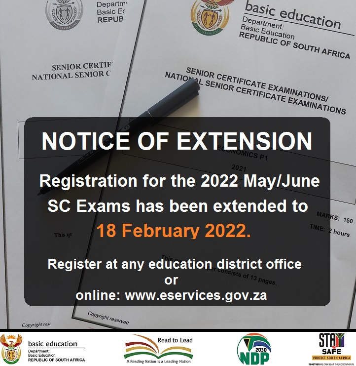 Extension of SC Exam Registration 2022