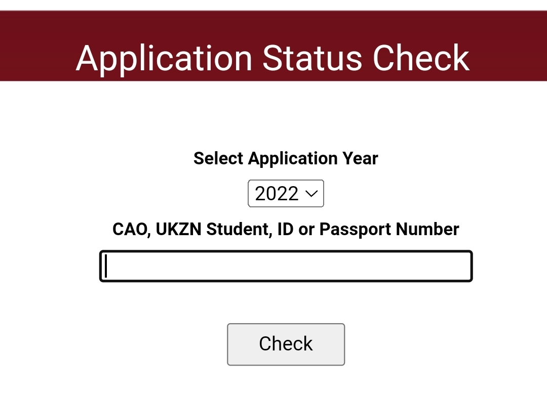 UKZN status check 2022/2023