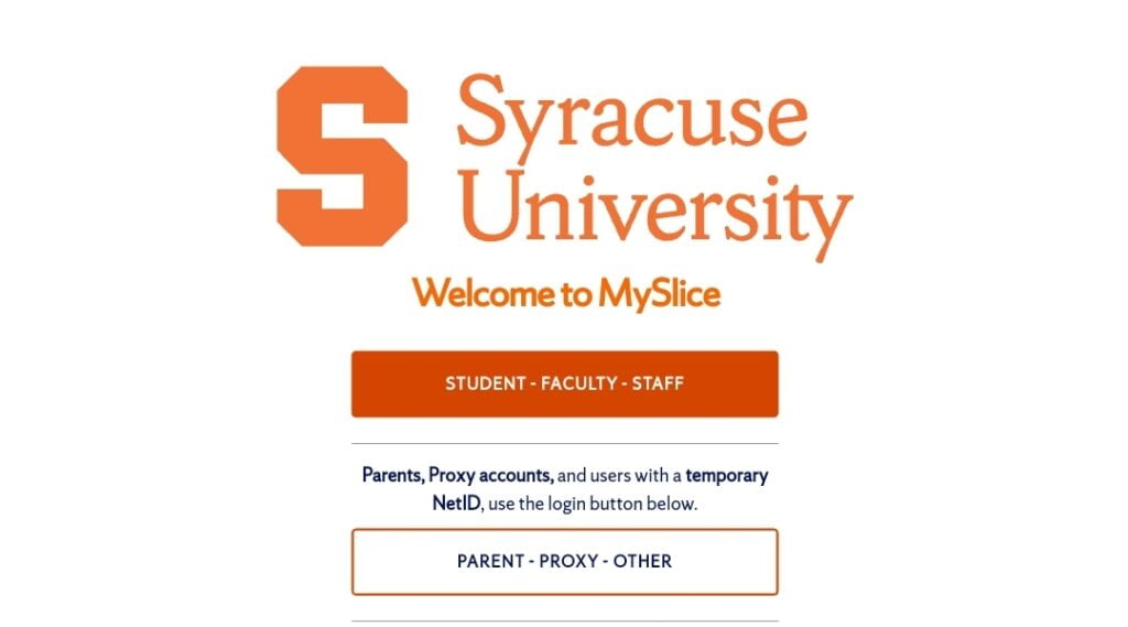 MySlice Login Syracuse University